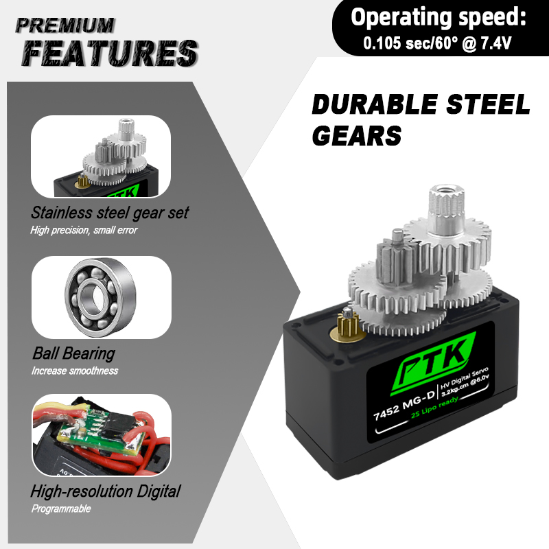 PTK 7452 MG-D 9g Digital Servo - D.A.D Car Accessories review and price